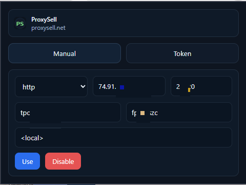Tab Token & Load Proxy