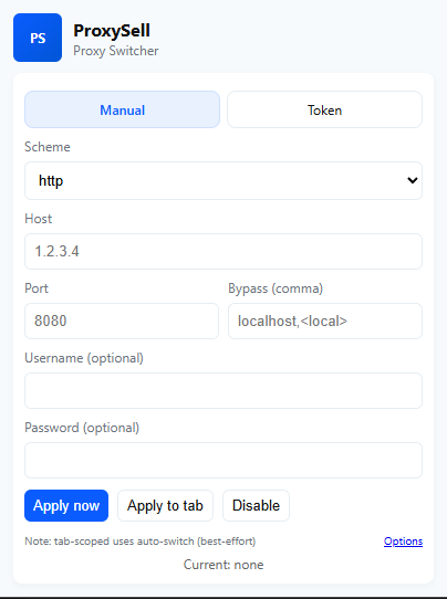 ProxySell Extension Preview