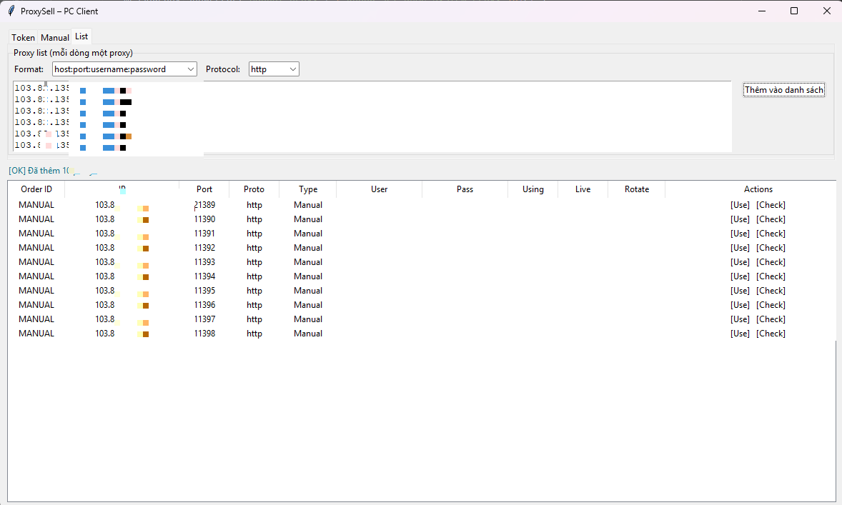 ProxySell Desktop Rotate IP